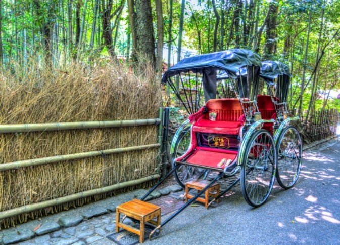 japon kyoto arashiyama pousse-pousse